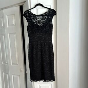 White house black market Elegant Black Lace Dress size 2